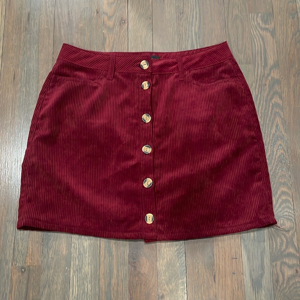 Burgundy corduroy skirt